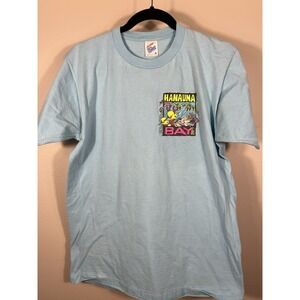 Vintage 80s 90s Jerzees Hanauma Bay Hawaii Short Sleeve Shirt Large USA Made (O)